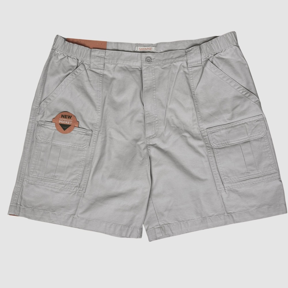 Savane Hiking Shorts Mens 42 Stone Beige NWT Cargo‎ Tech Pocket Cotton Canvas